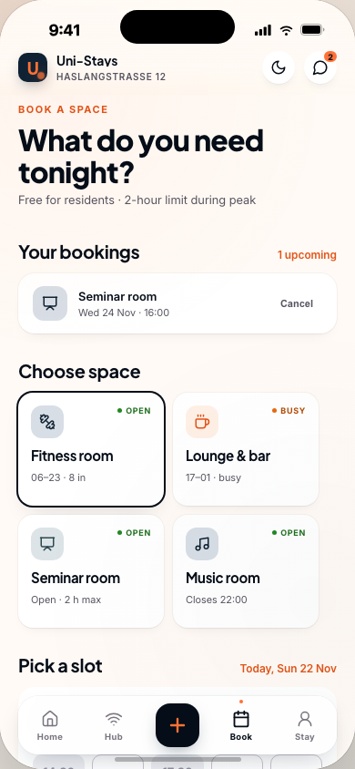 Booking